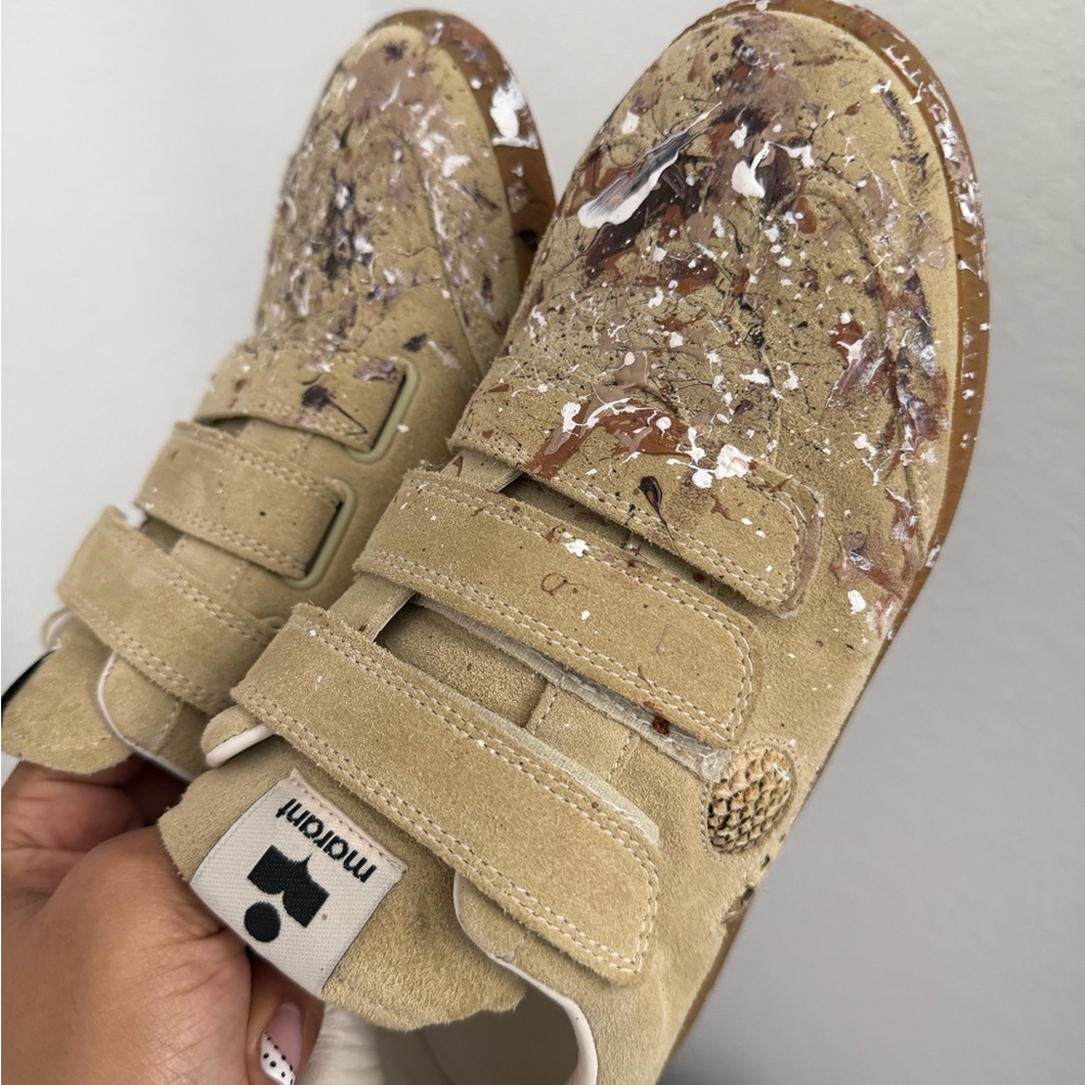 Beige Suede Isabel Sneakers - Picture 3 of 5